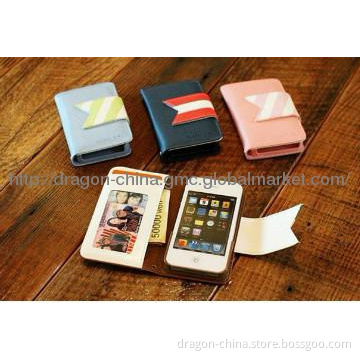 Hot selling wallet case for iphone 4
